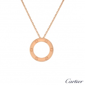 Cartier Rose Gold Plain Love Necklace B7014400